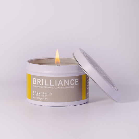 Experience the soothing ambiance of Brilliance soy scented candles, meticulously crafted with the invigorating fragrances of sun-ripened persimmon, cedar bark, and fig leaf. Hand-poured in Illinois, our candles embody empowerment and resilience, providing a moment of tranquility and inspiration. Elevate your space with Brilliance soy scented candles, perfect for unwinding after a long day.